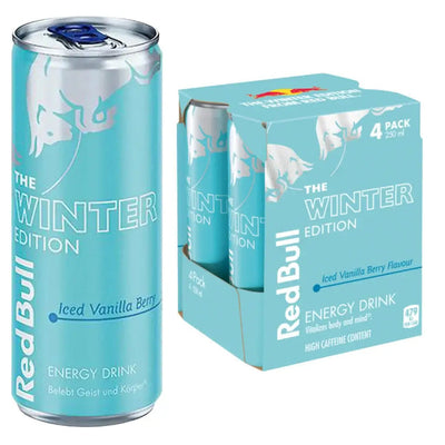 Red Bull The Winter Edition Iced Vanilla Berry Energy Drink Cans - (4x250ml)