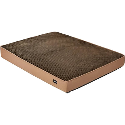 Amazon Basics Foam Pet Bed for Dog, Cat, Large, Brown/Brown, 36.0″L x 27.0″W x 3.0″Th