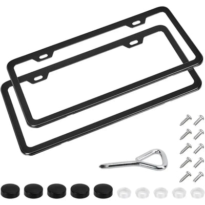 Amazon Basics 12.5″ x 6.4″ Black Matt Aluminium 2 Hole License Plate Frame