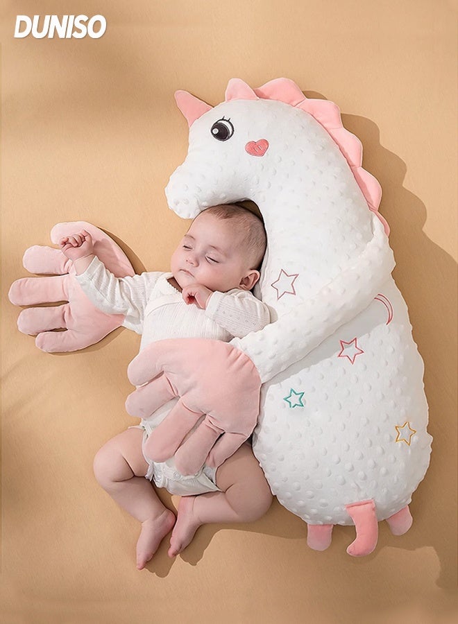 DUNISO Baby Sleep Soothing Doll with Automatic Soothing Palm,Baby Startle Prevention Sleep Aid Companion，Soothing Patting Sleeping Doll with Heatable Red Bean Hot Pack，3 Levels Adjustable Simulation of Mother's Automatic Palms Slapping
