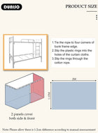 DUNISO Blackout Bottom Bunk Bed Curtains Dormitory Room Lightproof Decorative Roommate Privacy Cover Canopy Photo Background Decor Backdrop Blackout Curtain 2 Panels - Image 4