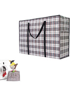 DUNISO 6 Pcs Laundry Bag，Heavy Duty Storage Bags,Reusable Strong Clothes Storage Bags,Super Sturdy And Durable, Waterproof And Moisture-Proof,Large Laundry bags with Zips Storage Bags Best for Moving House Clothing & Wardrobe Storage Packing,78*55*24cm - Image 2