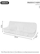 DUNISO 2 Pack Wall Mounted Shower Caddy, Hollow Design Adhesive Bathroom Corner Caddy, No Drilling Hang Walls Adhesive Shelf, Acrylic Shower Shelf for Bathroom, Dorm, Toilet, Kitchen - Image 4