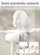 DUNISO Baby Shower Standing Support, Adjustable Foldable Baby Bath Stand with Safety Rail and Anti-Slip Base, Easy to Clean and Portable, for Home/Travel Use - Image 4
