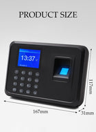 DUNISO Intelligent Biometric Fingerprint Password Attendance Machine, Employee Sign-In Recorder, Clock-In Machine, Employee Intelligent Fingerprint Sign-In Reporting Machine, Attendance Clock - Image 2