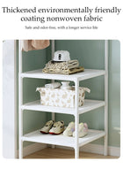 DUNISO Corner Coat Rack,Free Standing Coat Rack with 3 Layers Of Storage Shelves,Freestanding Closet Organizer,for Hallway Entryway Bedroom Living Room,White - Image 4