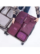 DUNISO 6 Pcs/2 Set total of 12 PCS Travel Storage Bag Set Multi-functional Clothing Sorting Packages Travel Packing Organizor Luggage Organizer Pouch (winered 12PCS) - Image 4