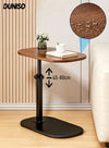 DUNISO Adjustable Height C Shaped End Table,360°Swivel Adjustable Sofa Small Side Table,Slide Under Couch Table,Suitable for Living Room, Sofa, Bedroom, Study Room, Cafe Office，80cm to 45cm Height