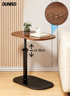DUNISO Adjustable Height C Shaped End Table,360°Swivel Adjustable Sofa Small Side Table,Slide Under Couch Table,Suitable for Living Room, Sofa, Bedroom, Study Room, Cafe Office，80cm to 45cm Height