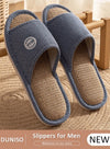 DUNISO Slippers for Men Memory Foam House Bedroom Slippers with Thick Sole Non-Slip Soft Slippers Open Toe Men's Bath Slipper House Sandals for Indoor & Outdoor