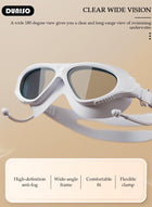 DUNISO Swim Goggles for Adults, Lens & Wide-Vision Swimming Goggles with Silicone Anti Fog Anti UV Waterproof Clear Vision Easy Adjust for Men Women Adults Teens - Image 2