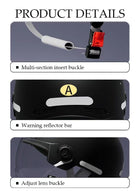 DUNISO Open Face Helmet, Breathable Motorcycle Half Helmet，Scooter Helmet With Adjustable Goggles,With Lock Buckle，Removable And Washable Lining, Adjustable Head Circumference Size，Shock And Fall Resistant, Suitable For Both Men And Women - Image 3