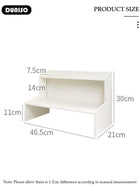 DUNISO 2-Tier Desk Organizer, Desktop Storage Shelf, Office Desktop Storage Rack Bookshelf, Stationery Cosmetics Toy Storage Display Shelf, Desk Top File Organizer Stand for Office, Dormitory, Home - Image 4
