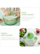 DUNISO Salad Spinner，Multifunction Hand Cranked Fruit Cleaner Drainer，Vegetable Dryer PP Salad Multifunction Salad Drainer Bowl with Secure Lid Lock & Rotary Handle，for Home Kitchen，4L - Image 3