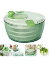 DUNISO Salad Spinner，Multifunction Hand Cranked Fruit Cleaner Drainer，Vegetable Dryer PP Salad Multifunction Salad Drainer Bowl with Secure Lid Lock & Rotary Handle，for Home Kitchen，4L
