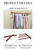 DUNISO Freestanding Coat Rack with Hooks and Storage Shelf ,Multipurpose Clothes Hanger Organizer with Roller,Suitable for Bedrooms, Balconies and Living room (White) - Image 5