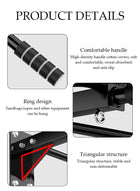 DUNISO Pull Up Bars，Wall Mounted Pull Up Bar， Premium Multi Grip Chin Up Bar，Strength Training Equipment，Body Workout For Home Gym Exercise Equipment，Drilling Installation，Black - Image 3