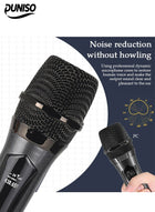 DUNISO 2Pcs Wireless Microphone，Hand Microphone，Rechargeable Microphone，Professional Cordless Microphone，Used for Karaoke Nights and Family Gatherings DJ,Meeting，Grey - Image 5