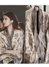 DUNISO Two Tone Womens Shawl Wraps, 60 * 185cm Cashmere Shawl, Scarf Wrap for Evening Dress,  Winter Thick Warm Knitted Scarf Blanket, Front-Open Poncho Cape for Traveling, Wedding Party, Home, Office