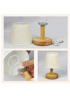 DUNISO Bedside Table Lamp, LED Modern Nightstand Desk Lamp, With Bulb Fixed Brightness, For Bedroom, Living Room, Childrens Room, Office - Image 3