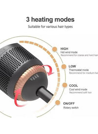 JOY PROFESSIONAL 2-in-1 Hair Styling Brush – Heated Straightening & Curling Comb with Fast Heating Ceramic Plates, Anti-Frizz Technology, Adjustable