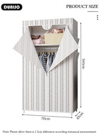 DUNISO Portable Clothes Closet with Side Pockets,Fabric Wardrobe for Hanging Clothes,Freestanding Garment Organizer with Sturdy Fabric Cover,Closet Clothes Organizer with Zipper for Bedroom, Cloakroom Sturdy and Easy Assemble - Image 4