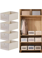 DUNISO Wardrobe Clothes Organizer,4 Pack Drawer Organizers and Storage Clothes Storage Box Visible Drawer Organizers Foldable Closet Organizer Bins Storage Containers Organizing Clothing Jeans Toys