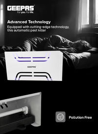 Geepas Electric Insect Killer- GBK25611/ Automatic Pest Killing Machine, 10 W/ No Poisonous Vapor, No-Smell and No-Pollution/ Advanced Technology with Low Power Consumption/ Suitable for Home, Office, Restaurants, Hospitals, etc. GBK25611 White