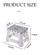 DUNISO Folding step stool, plastic thick footstool outdoor stool, can be carried by hand, can bear up to 240 pounds, suitable for kitchen, bathroom, garden - Image 2