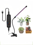 DUNISO USB clip plant growth light, 1 lamp head, timed full spectrum, succulent herb seedling supplement light, LED plant growth light, used to promote plant growth
