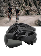 DUNISO Adult bicycle helmet, adjustable mountain riding safety helmet with detachable magnetic goggles, suitable for both men and women，black - Image 2