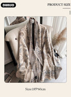 DUNISO Two Tone Womens Shawl Wraps, 60 * 185cm Cashmere Shawl, Scarf Wrap for Evening Dress,  Winter Thick Warm Knitted Scarf Blanket, Front-Open Poncho Cape for Traveling, Wedding Party, Home, Office - Image 4