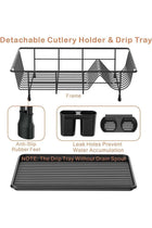 Dish Rack, Dish Drying Stand, Dish Drainer Plate Rack, Dish rake Kitchen Organizer, Dish Drying Rack Countertop Large Antibacterial Kitchen Utensils