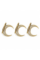 3 Piece Moon Napkin Ring - Gold