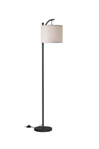 Modern Retro Warm LED Floor Lamp With White Light, 3 Colors Adjustable, Standing Hanging Linen Light