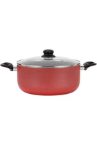 24x11cm Scarlet Honeycomb Casserole RF12889 Cookware with Non-Stick Coating, Tempered Glass Lid