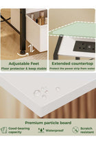 Nightstands with Power Strip, Bedside Table with Drawer, Sofa Side Table with Storage