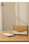 2PCS Bags for Ladies with Wallet Ladies Bag Small Shoulder and Crossbody Tote with Golden Chain Strap Elegant Women Handbag