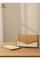 2PCS Bags for Ladies with Wallet Ladies Bag Small Shoulder and Crossbody Tote with Golden Chain Strap Elegant Women Handbag