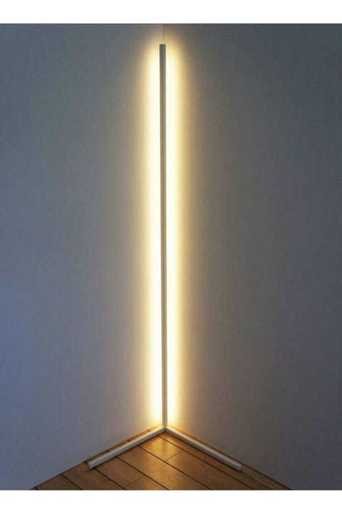 Modern Warm White LED Floor Lamp – 20W Smart Standing Corner Lamp for Living Room, Bedroom – Minimalist White Light – Ambient Lighting for Home Decor (White - Warm White)