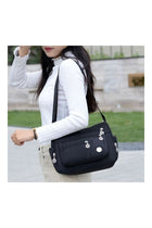 Women's Retro Solid Large Capacity Casual Bag Black