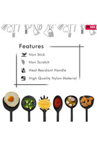 Nylon Cooking Utensils, 6 PCS - Non Stick Non Scratch Cooking & Serving Spoon Set