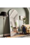 Arched Full Length Mirror, 160x60cm Arch Floor Mirror with Stand, Full Length Mirror Wall Mirror Hanging or Leaning Arched-Top Full Body Mirror for Bedroom (White, 160x60cm (63"x23.6"))