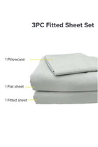 Single Size 3Pc Fitted Sheet Set | Soft Microfiber Material | Light Grey Color