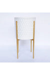 New In Suhour Honeycomb Planter With Stand Lrg White/Gold 16X16X24Cm