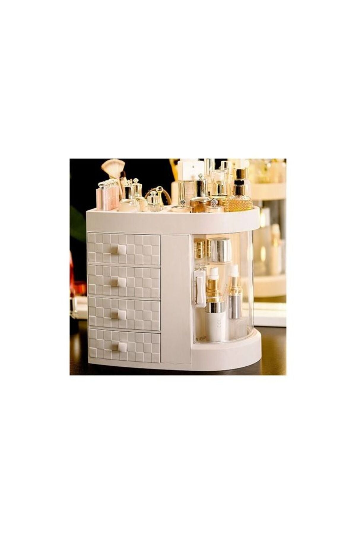 Marketplace New In 4-Layer Acrylic Multifunctional Storage Rack White 30.5x18.5x29.5centimeter