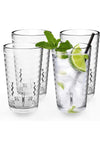 13 oz Unbreakable Drinking Glasses - Set of 4 Acrylic Plastic Tumbler Cups, Shatter-Proof, Dishwasher Safe, BPA Free, Reusable