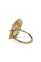 Marketplace 3 Piece Lantern Napkin Ring - Gold