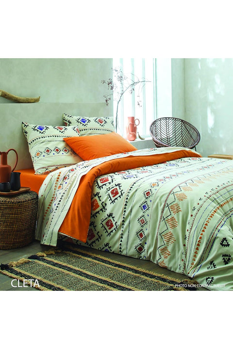100% Cotton Printed Double Size Duvet Cover Set Cleta 1 Duvet Cover 240x200 cm + 2 Pillow Covers 50x80 cm