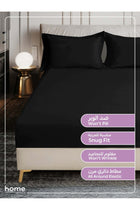 Bedding Fitted Sheet - Twin Bed (120x200 Cm) - 2 Pcs (Fitted Sheet & Pillowcase) - 30 Cm Deep Pocket - Solid